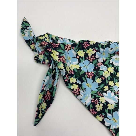 MAJE Paris Bikini Bottom Womens 1 Small S Blue Floral NEW $145 Side-Tie TRACY - Picture 8 of 11